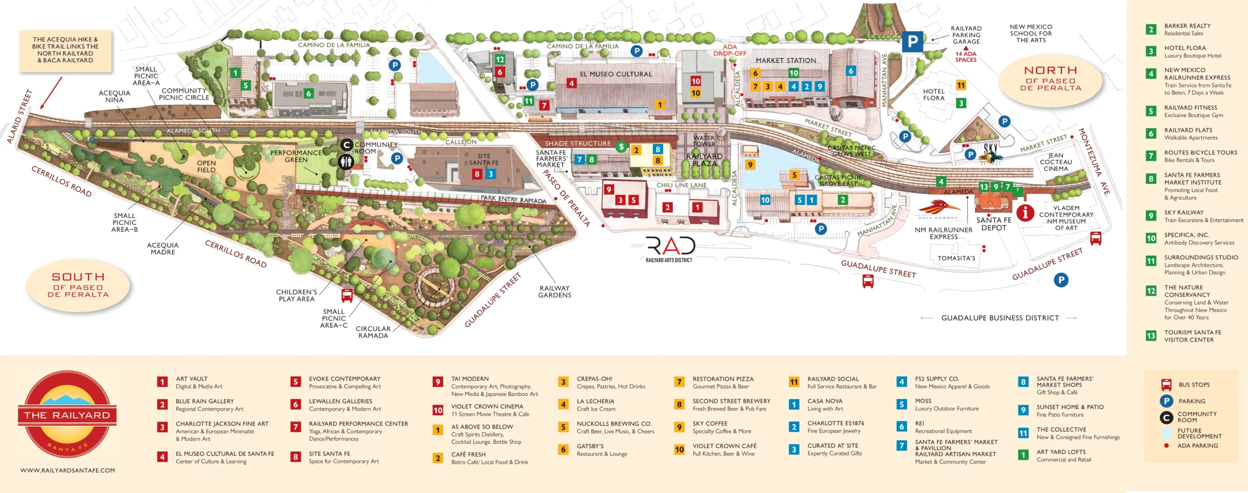 Illustrated map of the North Railyard district