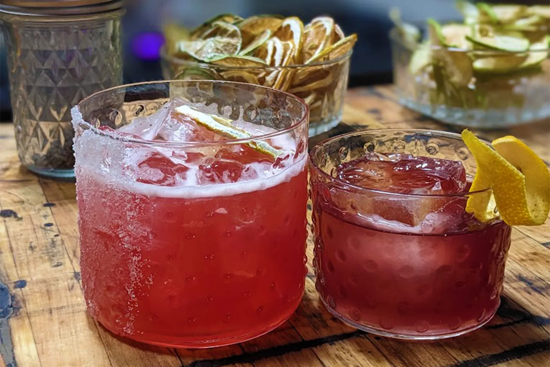 two cocktails