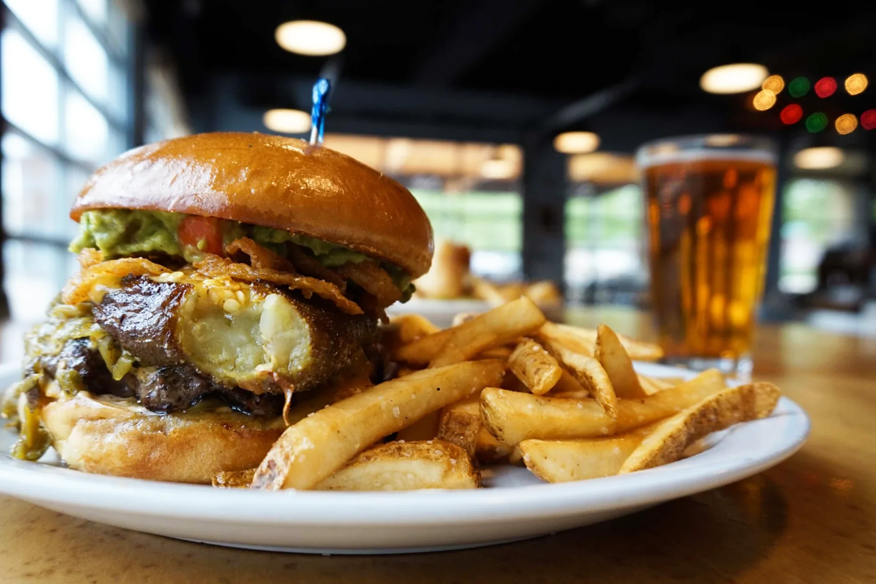 burger and fries